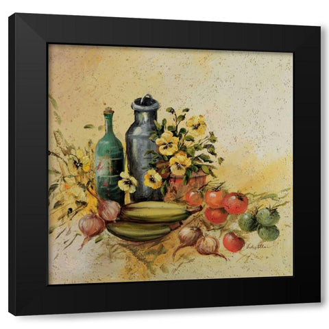 Mediterranean comp. I Black Modern Wood Framed Art Print with Double Matting by Schottler, Katharina