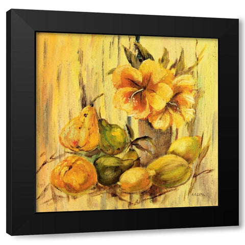 Yellow creation I Black Modern Wood Framed Art Print by Schottler, Katharina