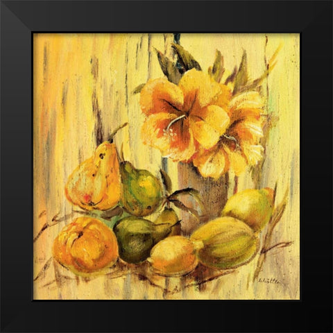 Yellow creation I Black Modern Wood Framed Art Print by Schottler, Katharina
