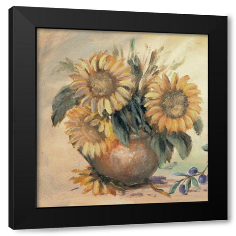 Sunflower bouquet ll Black Modern Wood Framed Art Print with Double Matting by Schottler, Katharina