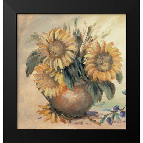Sunflower bouquet ll Black Modern Wood Framed Art Print by Schottler, Katharina