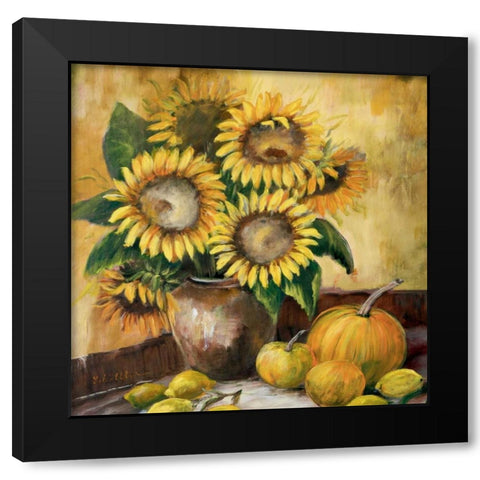 Sunflower bouquet lV Black Modern Wood Framed Art Print with Double Matting by Schottler, Katharina