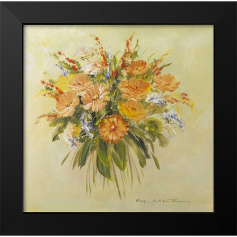 Tradition bouqet III Black Modern Wood Framed Art Print by Schottler, Katharina