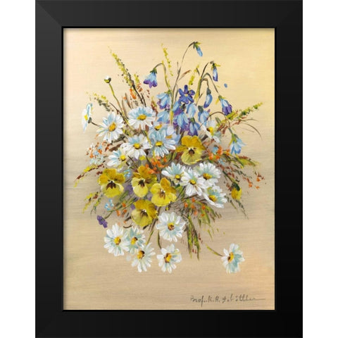 Roadside bouquet I Black Modern Wood Framed Art Print by Schottler, Katharina