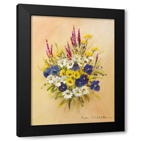 Roadside bouquet II Black Modern Wood Framed Art Print by Schottler, Katharina