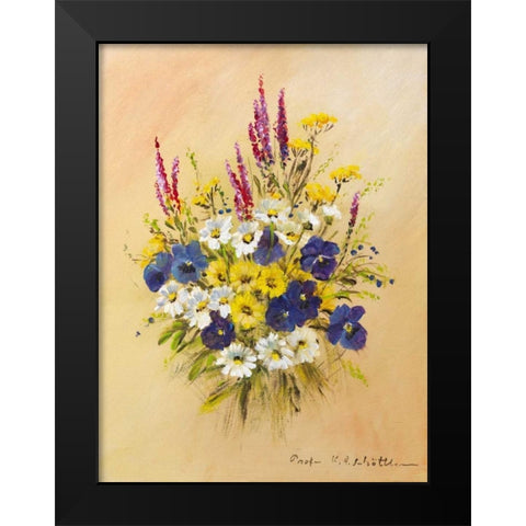 Roadside bouquet II Black Modern Wood Framed Art Print by Schottler, Katharina