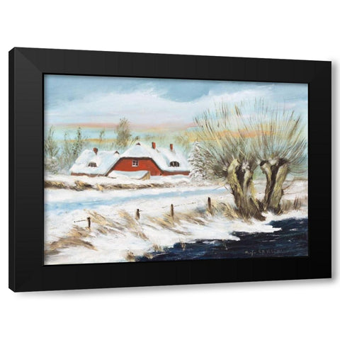 Winter I Black Modern Wood Framed Art Print with Double Matting by Schottler, Katharina
