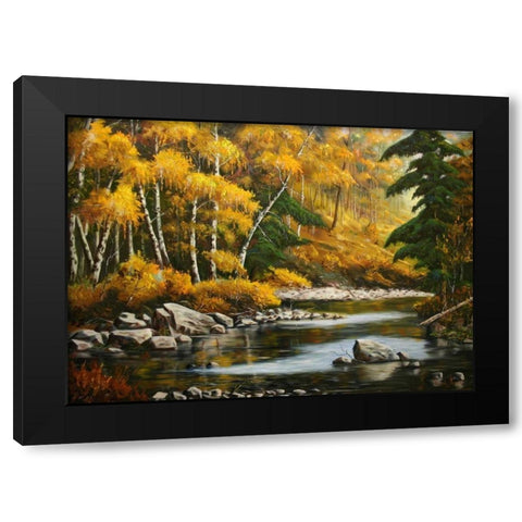 Prishla Oseny Black Modern Wood Framed Art Print with Double Matting by Vlagyislav, Najgyonov