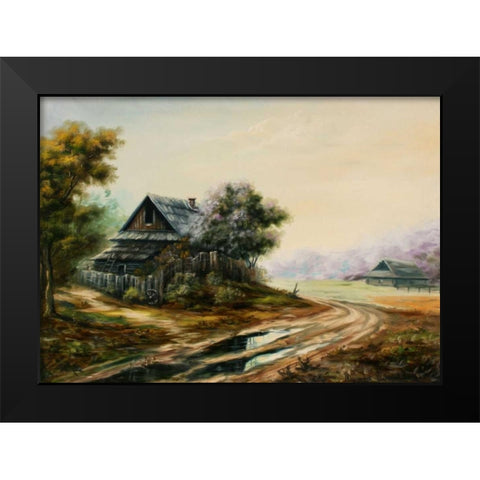 Zabroshunij Danik Black Modern Wood Framed Art Print by Vlagyislav, Najgyonov