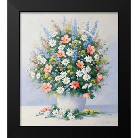 Bouquet in pink Black Modern Wood Framed Art Print by Motz, Peter
