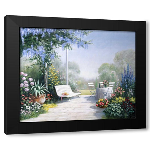 Summer silence Black Modern Wood Framed Art Print with Double Matting by Motz, Peter