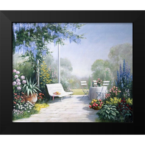 Summer silence Black Modern Wood Framed Art Print by Motz, Peter