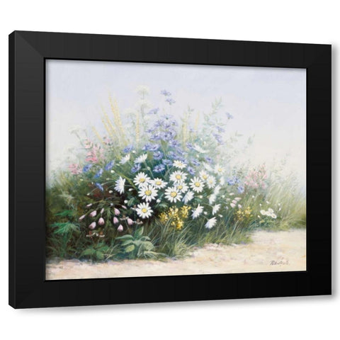 Flower serenade Black Modern Wood Framed Art Print with Double Matting by Motz, Peter