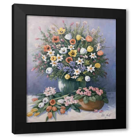 Summer glory Black Modern Wood Framed Art Print with Double Matting by Motz, Peter