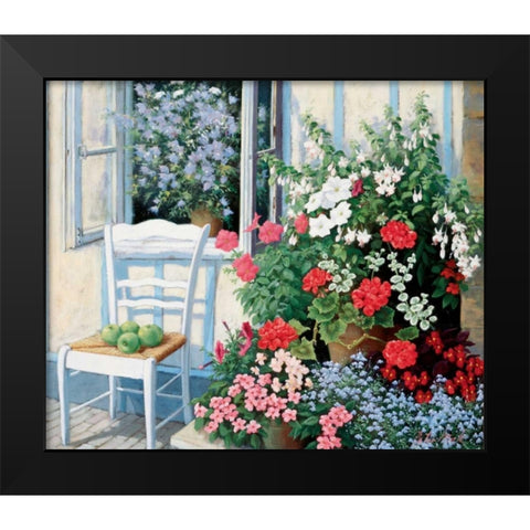 Grannys chair Black Modern Wood Framed Art Print by Motz, Peter