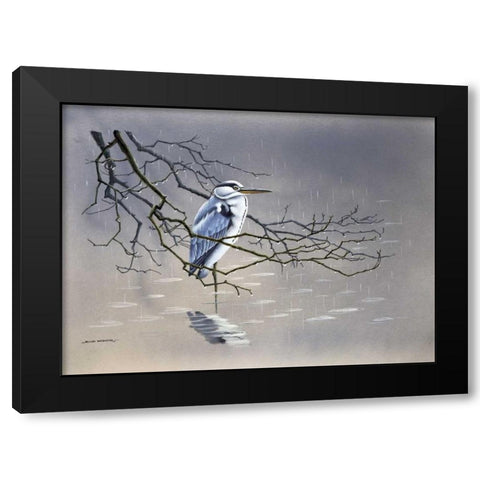 Birdy I Black Modern Wood Framed Art Print by Weenink, Ruud