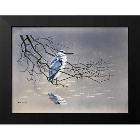 Birdy I Black Modern Wood Framed Art Print by Weenink, Ruud