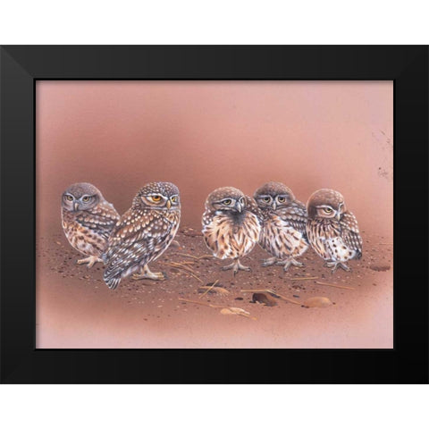 Birdy II Black Modern Wood Framed Art Print by Weenink, Ruud