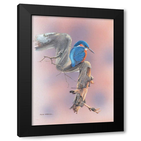 Birdy III Black Modern Wood Framed Art Print by Weenink, Ruud