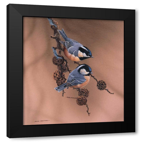 Together Black Modern Wood Framed Art Print by Weenink, Ruud