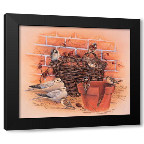 Peace Black Modern Wood Framed Art Print by Weenink, Ruud
