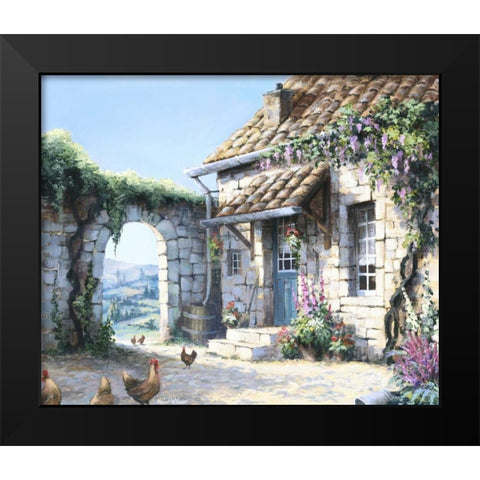 Innercourt Black Modern Wood Framed Art Print by Withaar, Reint