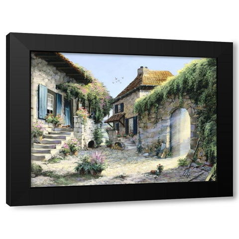 Let the sunshine Black Modern Wood Framed Art Print by Withaar, Reint