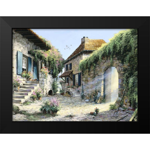 Let the sunshine Black Modern Wood Framed Art Print by Withaar, Reint