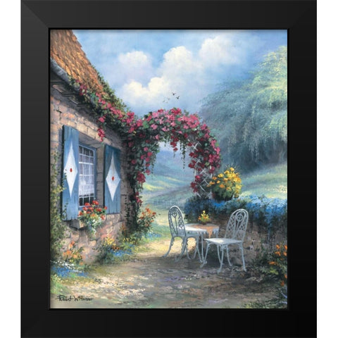 Backgarden I Black Modern Wood Framed Art Print by Withaar, Reint