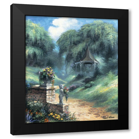 Backgarden II Black Modern Wood Framed Art Print by Withaar, Reint
