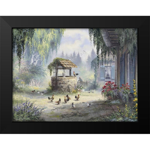 The well Black Modern Wood Framed Art Print by Withaar, Reint