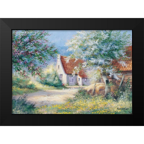 Scent of blossom Black Modern Wood Framed Art Print by Withaar, Reint