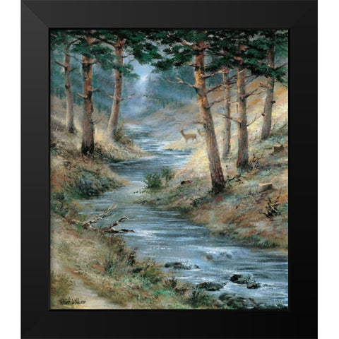 Deep in the forest Black Modern Wood Framed Art Print by Withaar, Reint