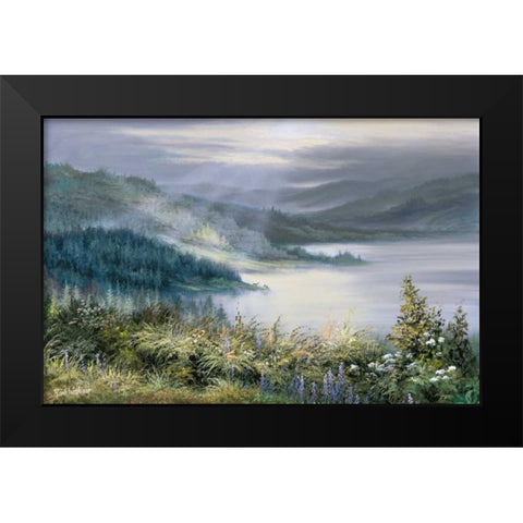 Night is falling Black Modern Wood Framed Art Print by Withaar, Reint