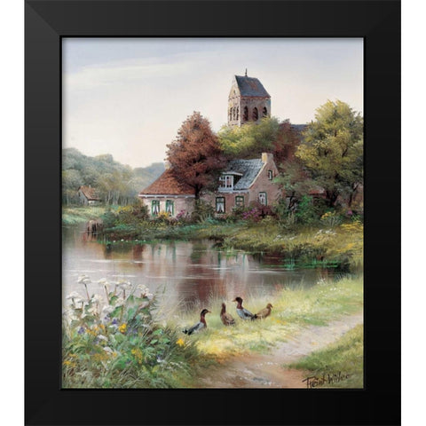 Lovely day Black Modern Wood Framed Art Print by Withaar, Reint