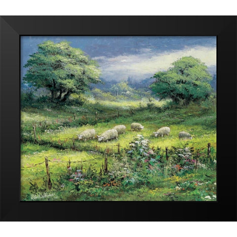Peaceful sight Black Modern Wood Framed Art Print by Withaar, Reint
