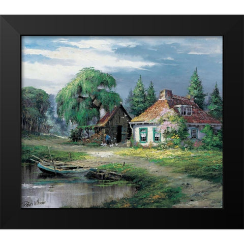 A house of our own Black Modern Wood Framed Art Print by Withaar, Reint