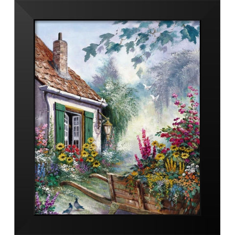 The blossomming barrow Black Modern Wood Framed Art Print by Withaar, Reint