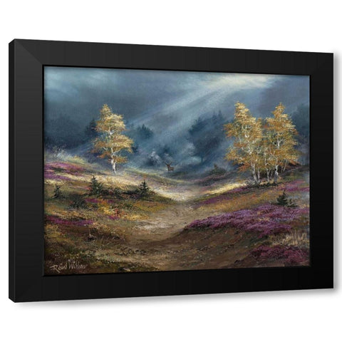 The deer noticed us Black Modern Wood Framed Art Print by Withaar, Reint