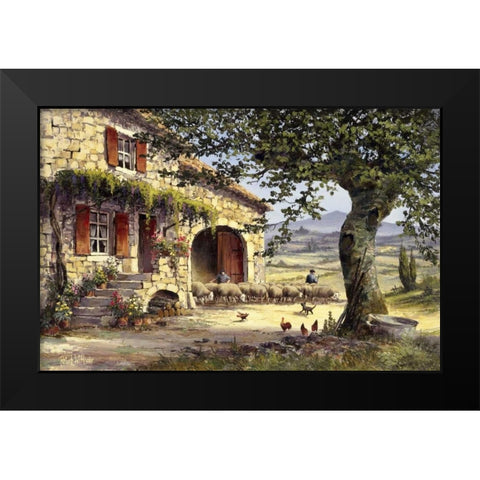 Farmhouse II Black Modern Wood Framed Art Print by Withaar, Reint