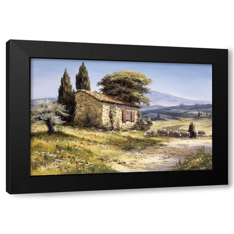 Space Black Modern Wood Framed Art Print with Double Matting by Withaar, Reint