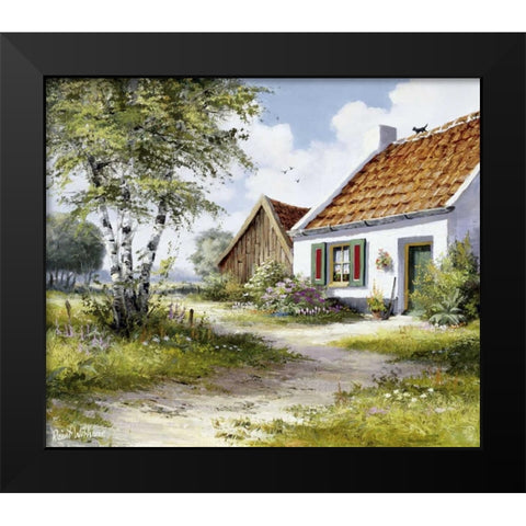 Sommer Black Modern Wood Framed Art Print by Withaar, Reint