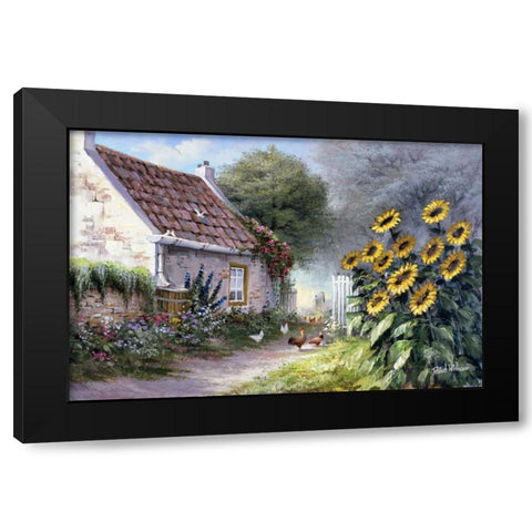 Sunflower  Black Modern Wood Framed Art Print with Double Matting by Withaar, Reint