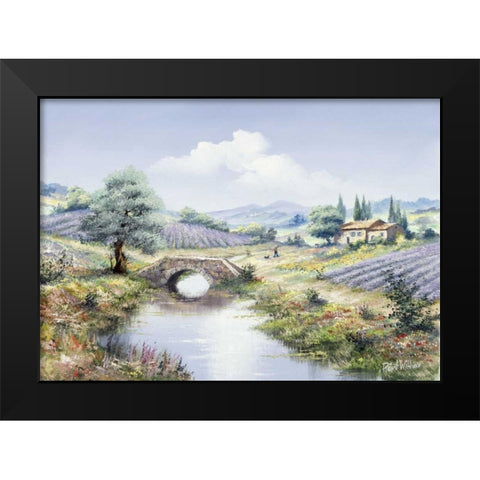 To the lake Black Modern Wood Framed Art Print by Withaar, Reint