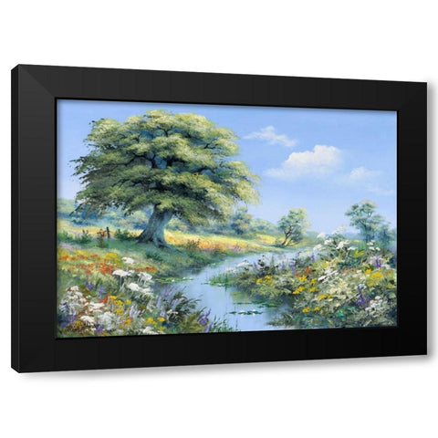 Reints Nature Black Modern Wood Framed Art Print by Withaar, Reint