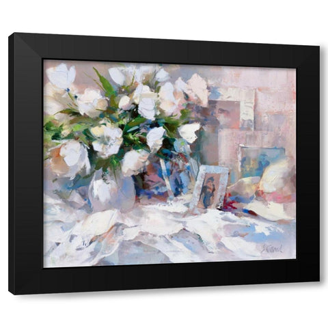 Memories Black Modern Wood Framed Art Print by Camel, Stefanie