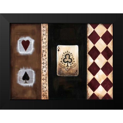 A-spades I Black Modern Wood Framed Art Print by Fields, Wendy
