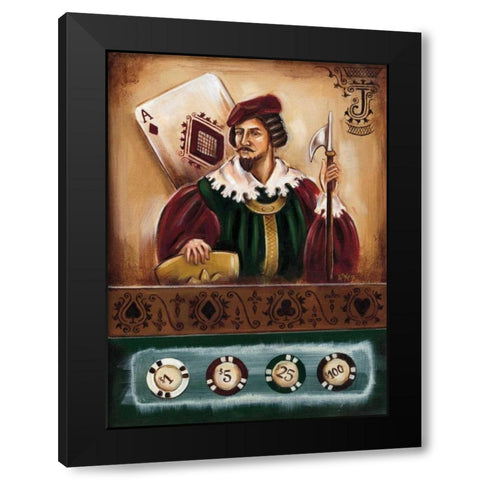 Casino IV Black Modern Wood Framed Art Print with Double Matting by Fields, Wendy