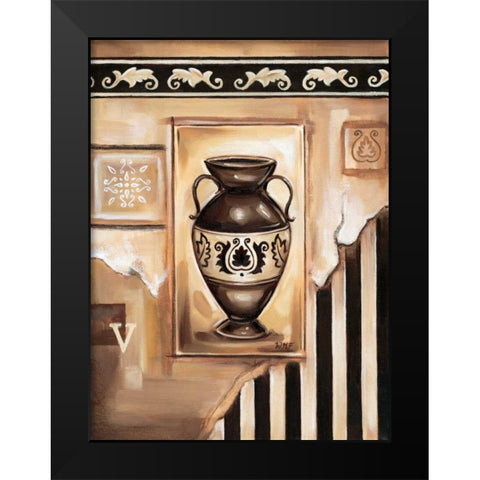 Vase II Black Modern Wood Framed Art Print by Fields, Wendy