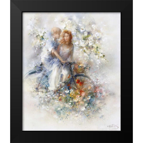 Spring Black Modern Wood Framed Art Print by Haenraets, Willem